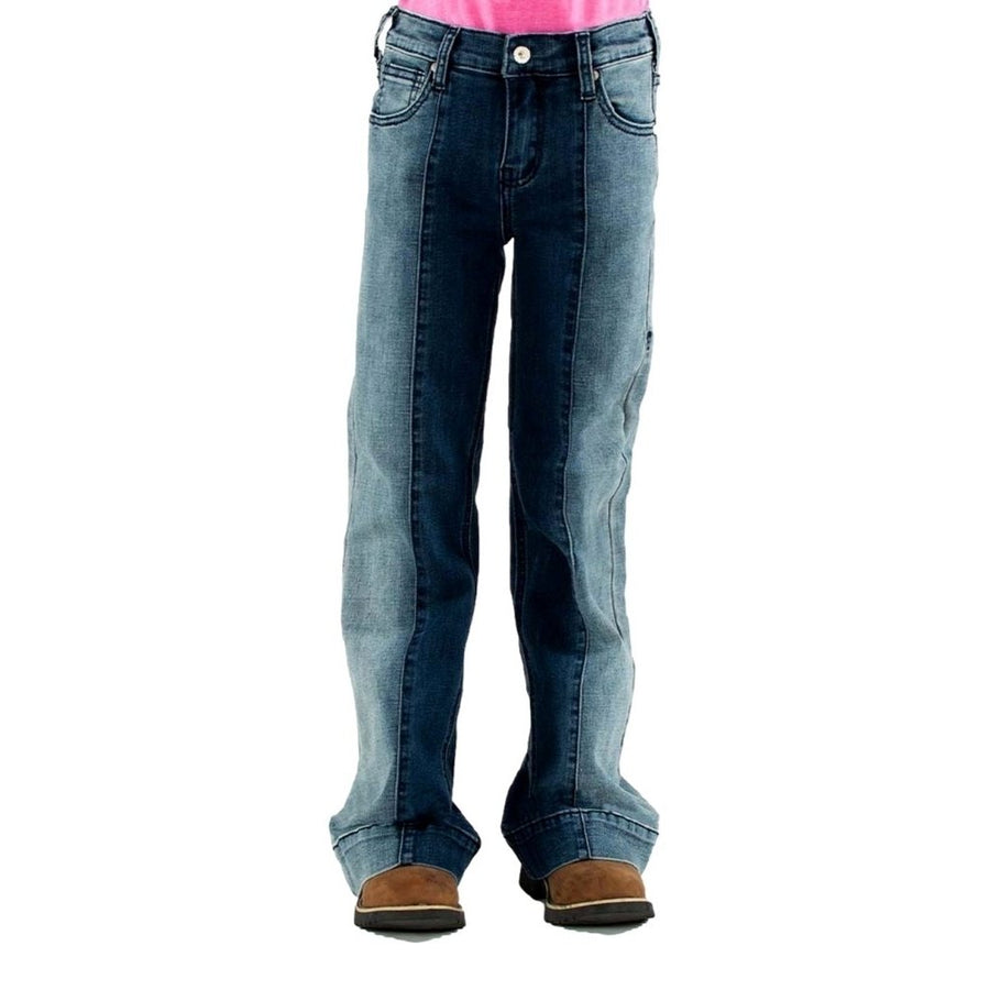 Cowgirl Tuff Western Jeans Girls Night and Day Flare Leg Med GJNITE Image 1