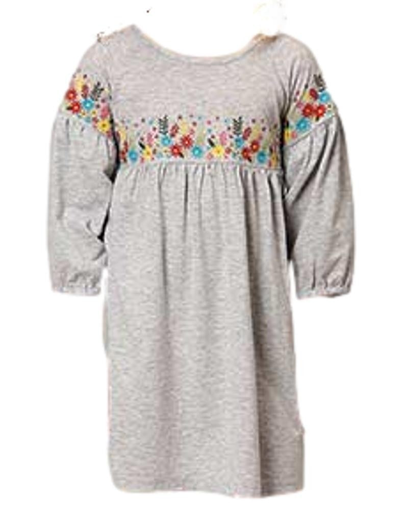 Roper Western Dress Girls 3/4 Sleeve Cotton Gray 03-257-0513-6114 GY Image 1