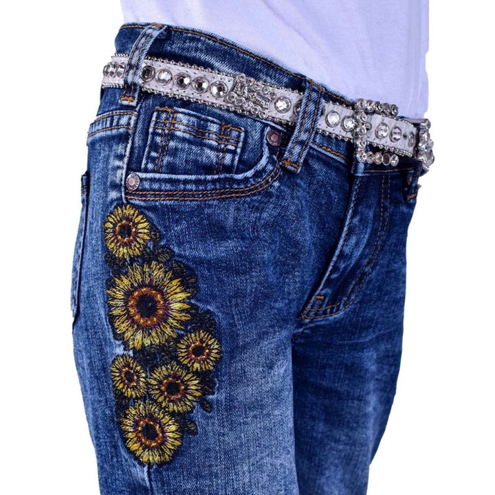 Cowgirl Tuff Western Jeans Girls Sunflower Bootcut Medium GJSUNF Image 3