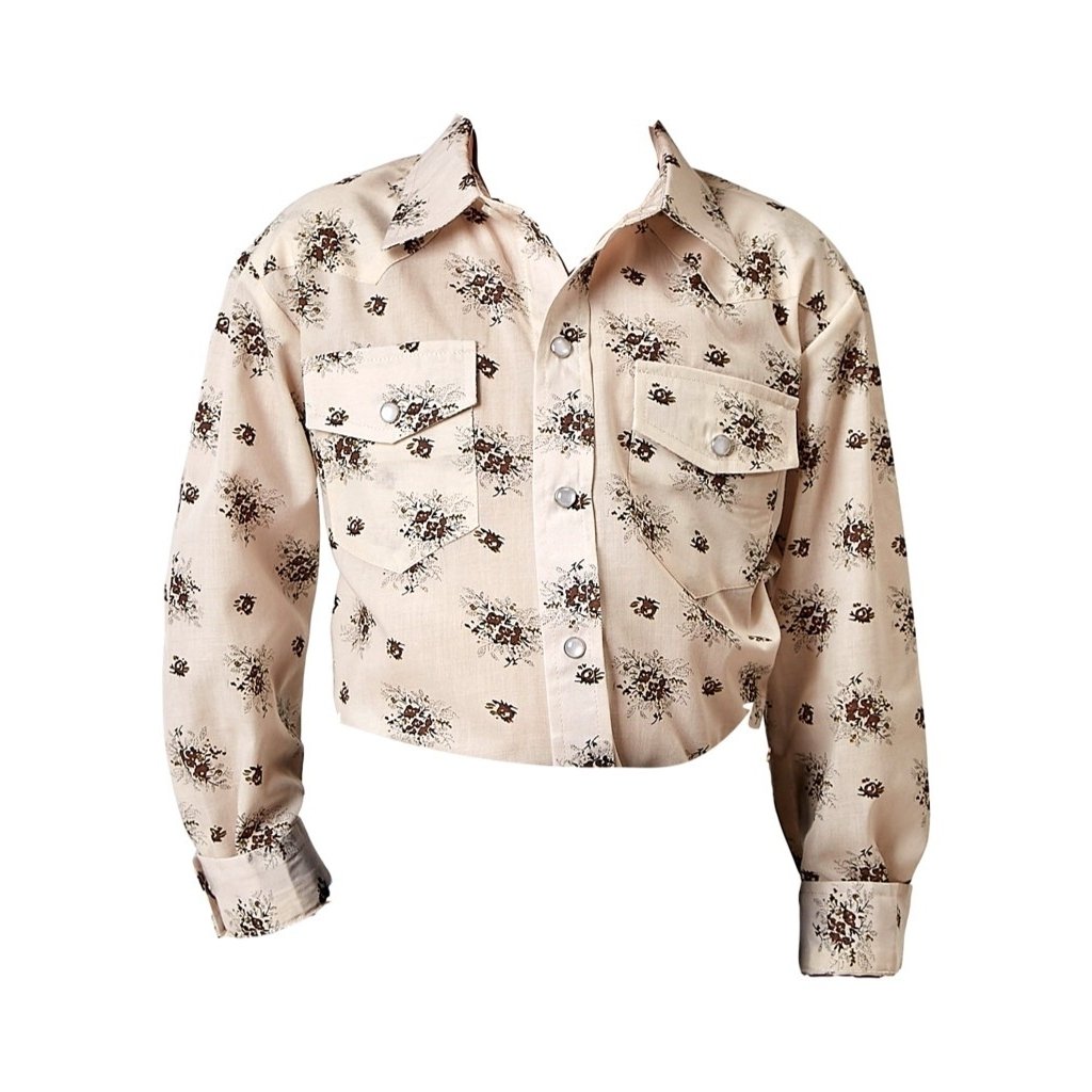 Roper Western Shirt Boys L/S Vintage Floral Cream 01-030-0019-0352 WH Image 1