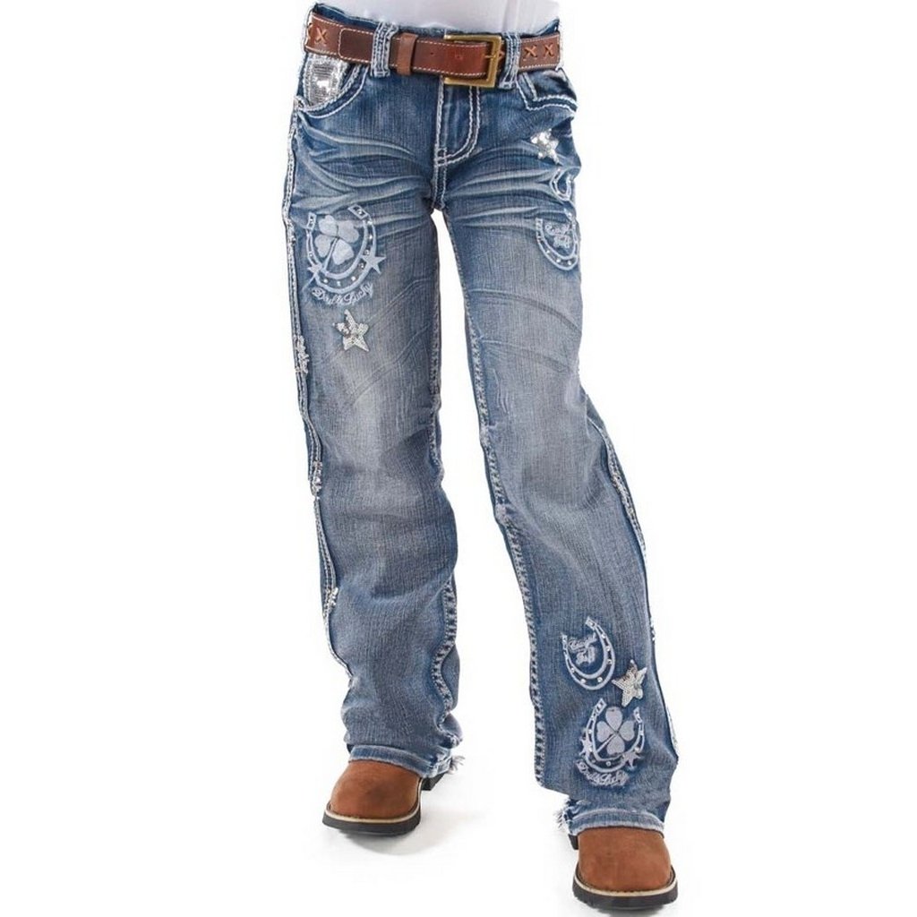 Cowgirl Tuff Western Jeans Girls Double Lucky Unbelievable Med GJDLUB Image 1