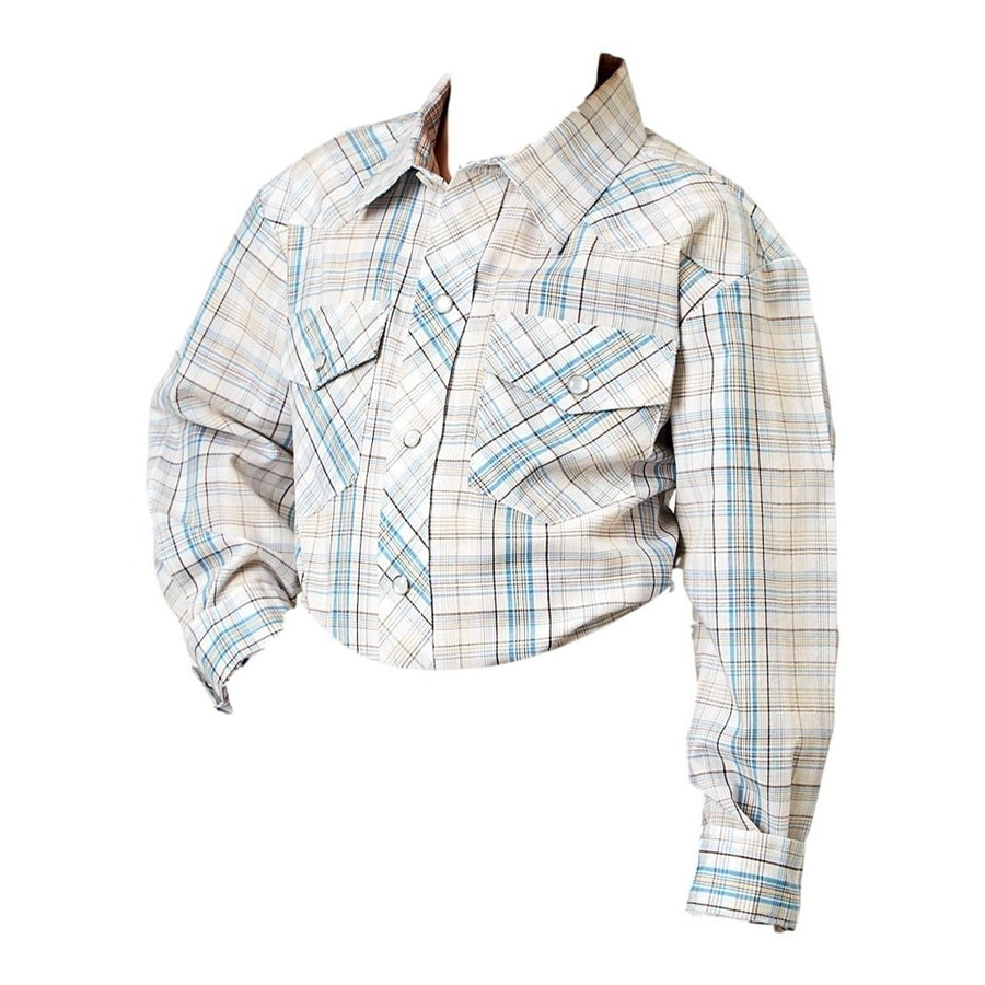 Roper Western Shirt Boys Snap L/S Plaid Multi 01-030-0101-3009 MU Image 1