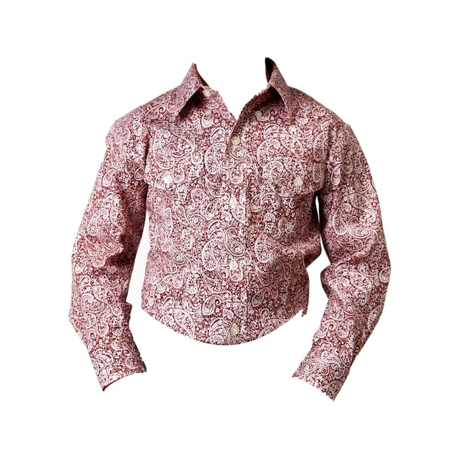 Roper Western Shirt Boys Paisley Button L/S Red 03-030-0325-2109 RE Image 1