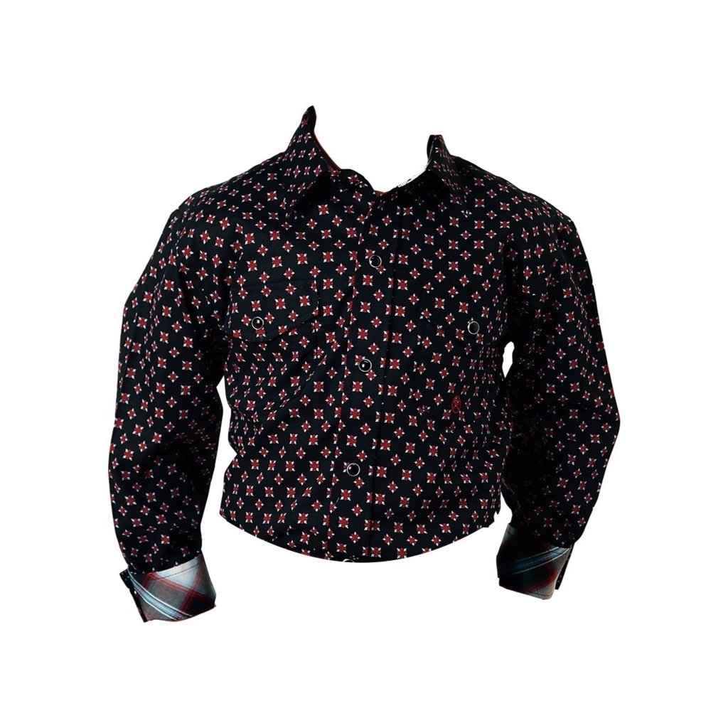 Roper Western Shirt Boys L/S Cottage Foulard 03-030-0225-1007 BL Image 1