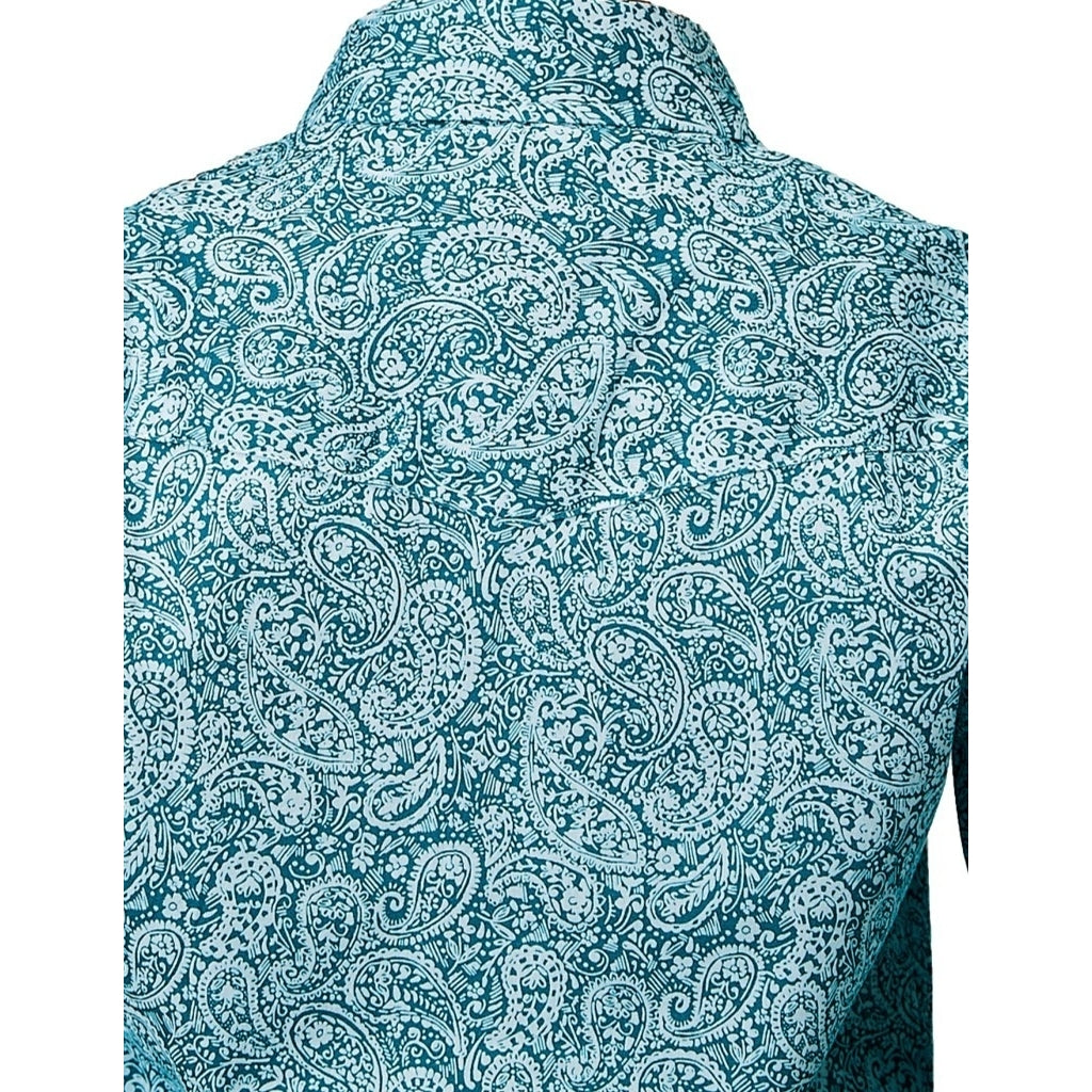 Roper Western Shirt Boys Paisley Snap L/S Green 03-030-0225-2108 GR Image 2