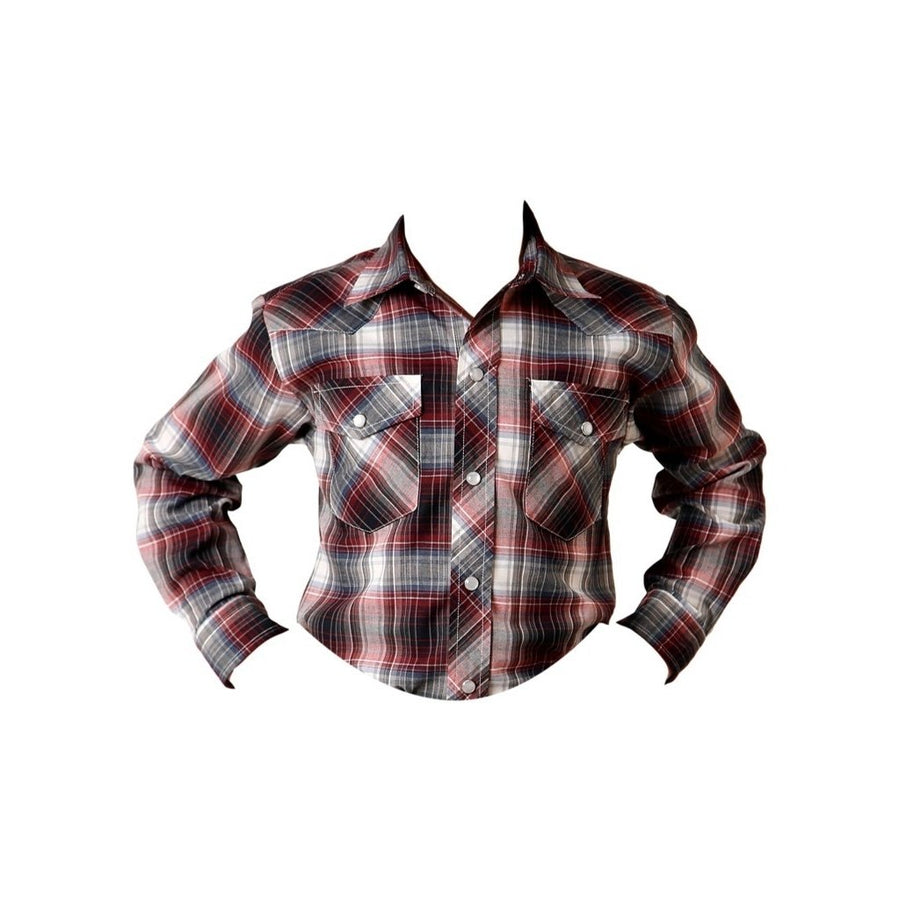 Roper Western Shirt Boys Long Sleeve Plaid Red 01-030-0101-6041 RE Image 1