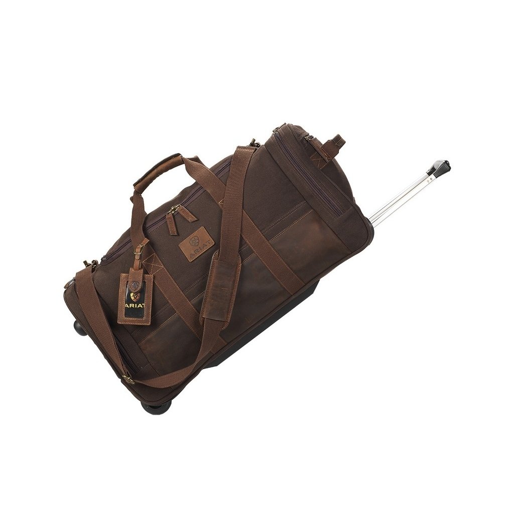 Ariat Western Duffel Bag Rolling Retractable Handle Brown A470001002 Image 1