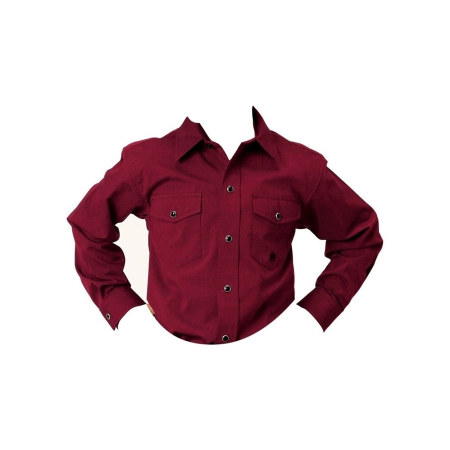 Roper Western Shirt Boys L/S Solid Snap Wine 03-030-0265-0706 WI Image 1