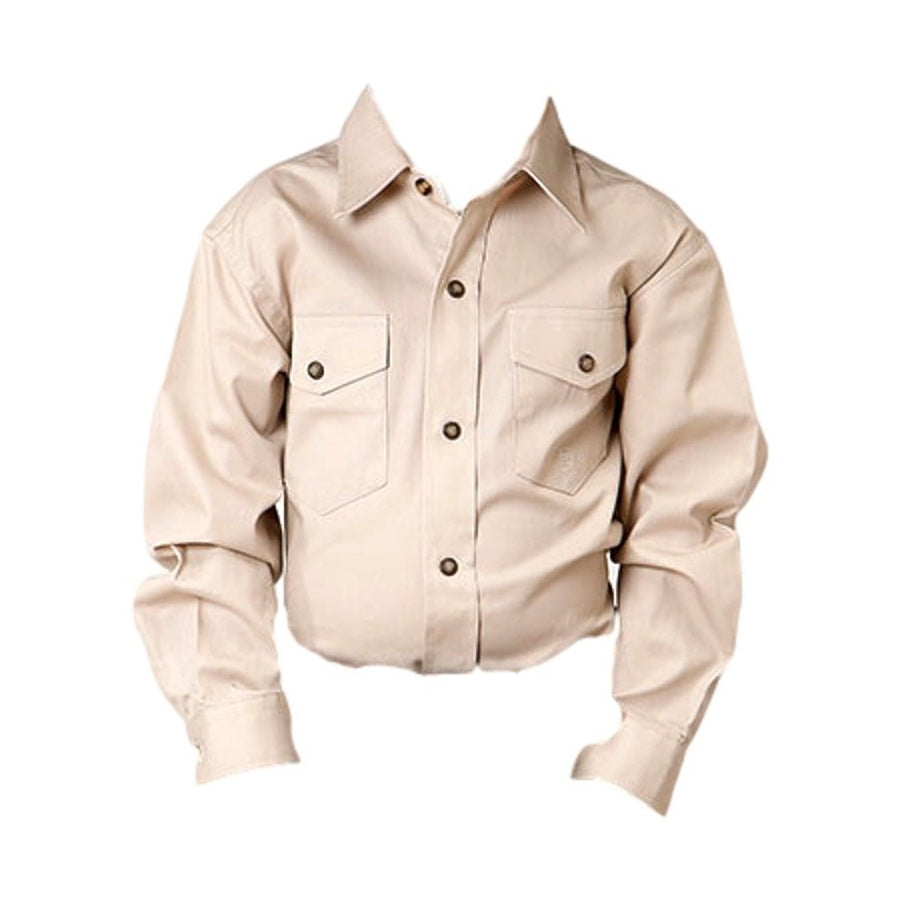 Roper Western Shirt Boys L/S Pockets Snap Tan 03-030-0265-1126 TA Image 1