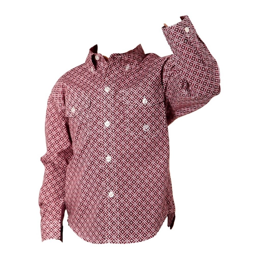 Roper Western Shirt Boys Long Sleeve Red 03-030-0325-4022 RE Image 1