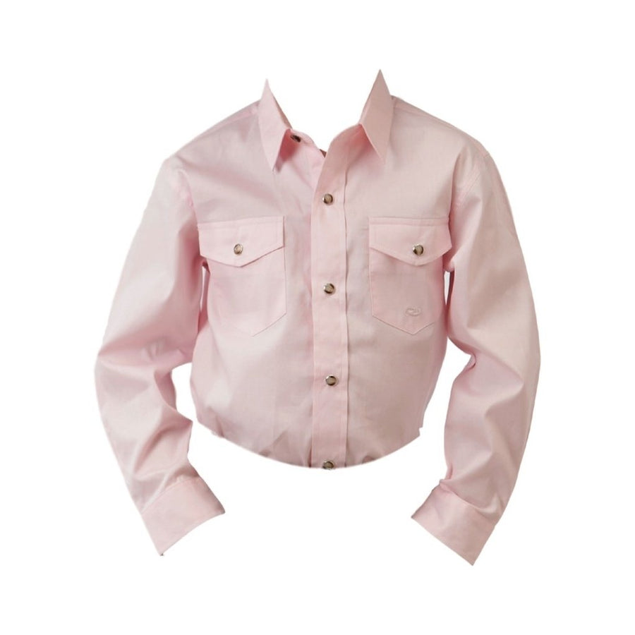 Roper Western Shirt Boys L/S Extra Long Tail Pink 03-030-0265-1066 PI Image 1