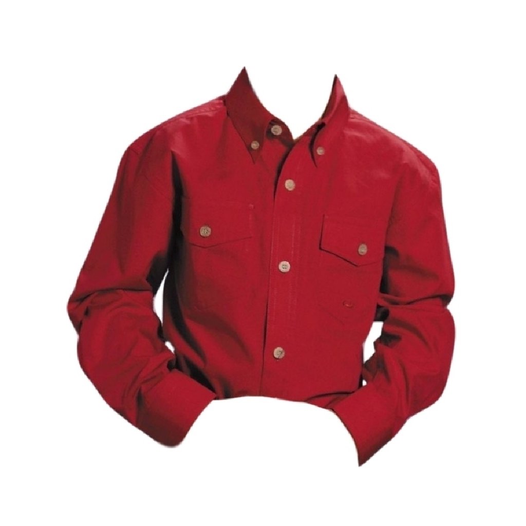 Roper Western Shirt Boys L/S Button Poplin Red 03-030-0365-0022 RE Image 1