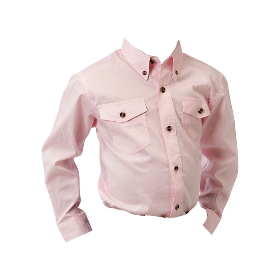 Roper Western Shirt Boys L/S Extra Long Tail Pink 03-030-0365-1066 PI Image 1