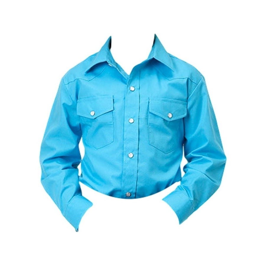 Roper Western Shirt Boys Long Sleeve Blue 01-030-0025-0901 BU Image 1