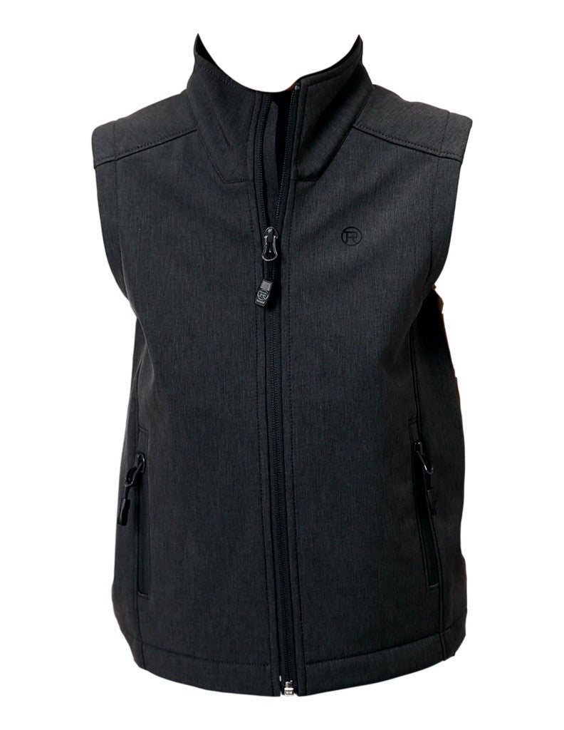 Roper Western Vest Boys Softshell Pocket Gray 03-397-0782-0616 GY Image 1