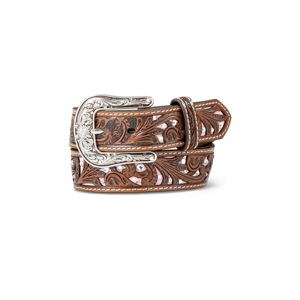 Ariat Western Belt Girls Scroll Filigree Underlay Crystals A1307530 Image 1