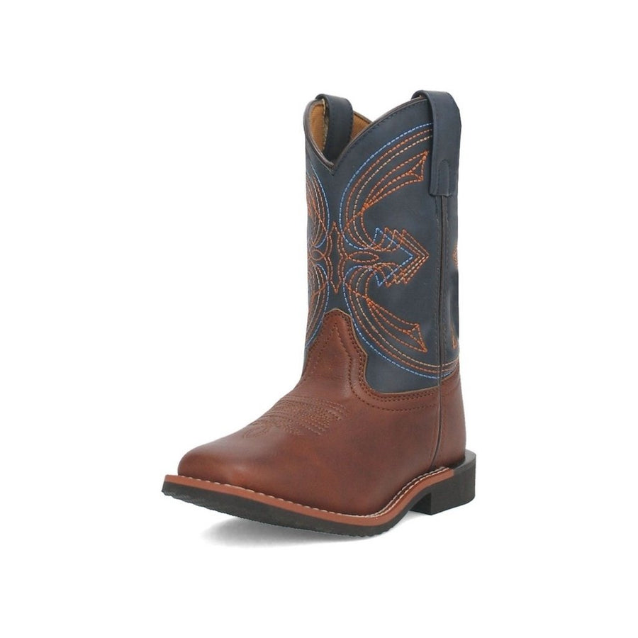 Laredo Western Boots Boys Wyler Man Made Broad Square Rust LC2573 Image 1