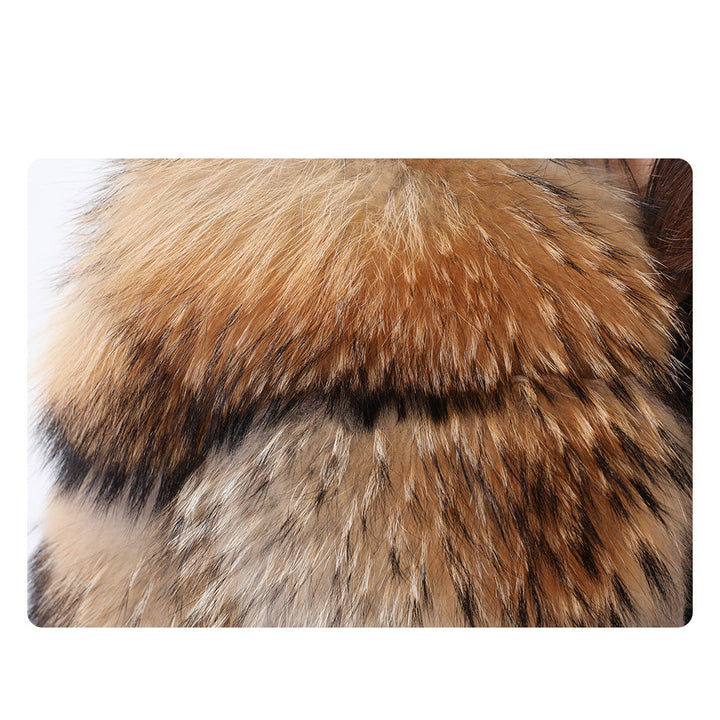 faux Coat Raccoon Dog faux Splicing Image 6