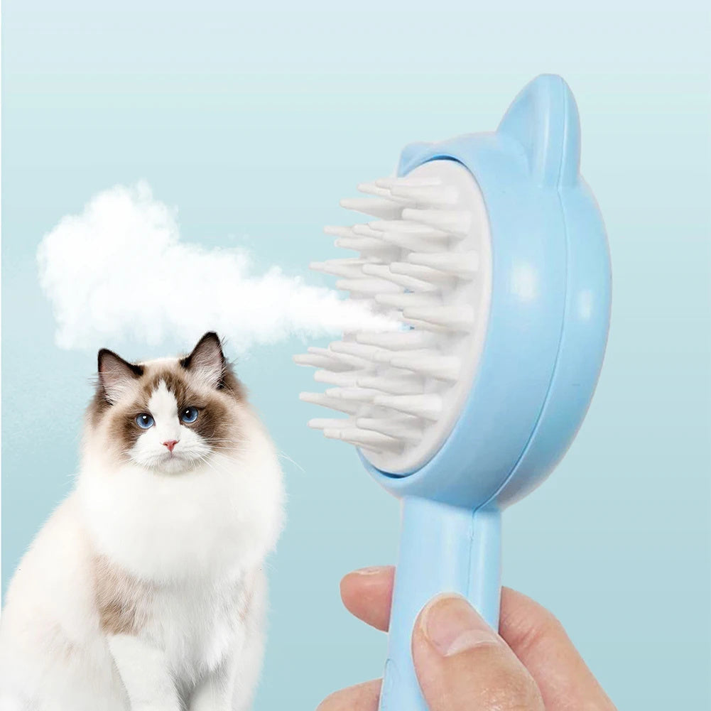 Hair Cleaning Brush With Mist Multifunctional Cat Grooming Brush Rechargeable Self Cleaning Slicker Brush For Pets Dogs Image 11