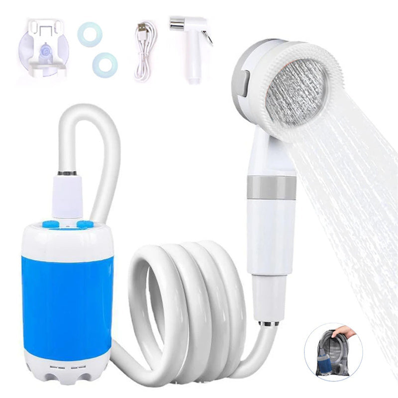 Outdoor Camping Shower Portable Electric Shower Gadgets Waterproof 5000mAh Rechargeable Battery Powered For Hiking Image 1