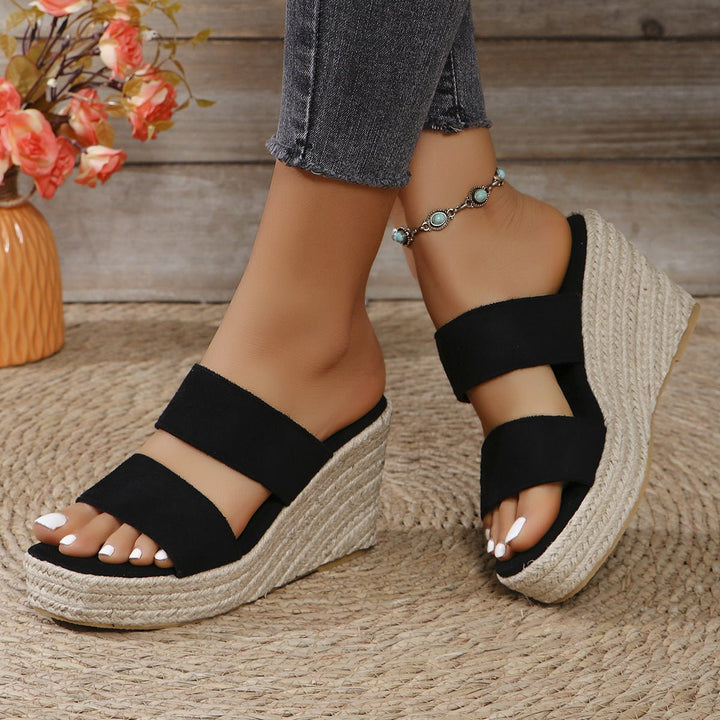 Open Toe Platform Wedge Sandals Image 3