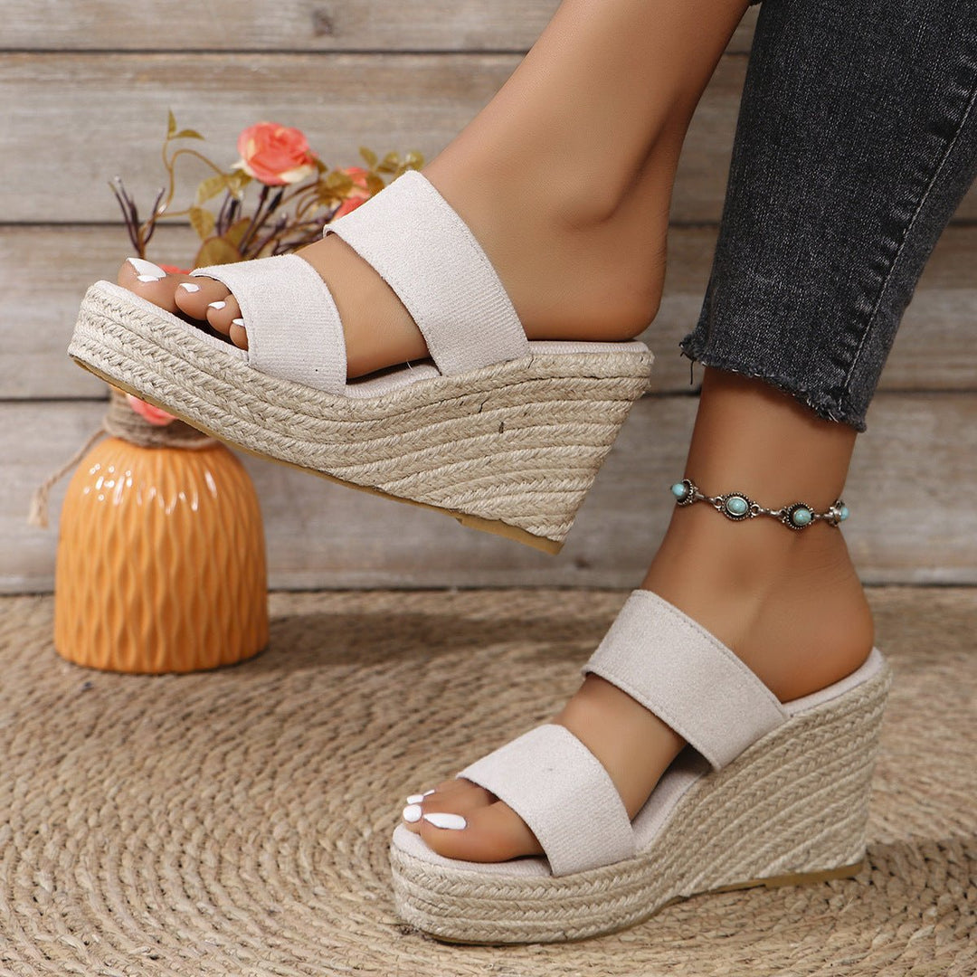 Open Toe Platform Wedge Sandals Image 6