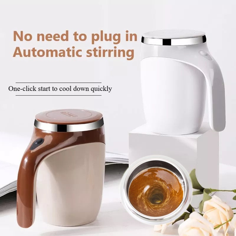 Rechargeable Model Automatic Stirring Cup Coffee Cup High Value Electric Stirring Cup Lazy Milkshake Rotating Magnetic Image 1