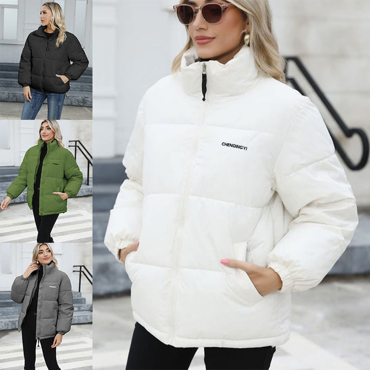 Winter Coat Women Casual Windproof Down Cotton Coat Warm Thickened Jacket Solid Outwear All-match Loose Tops Clothing Image 1