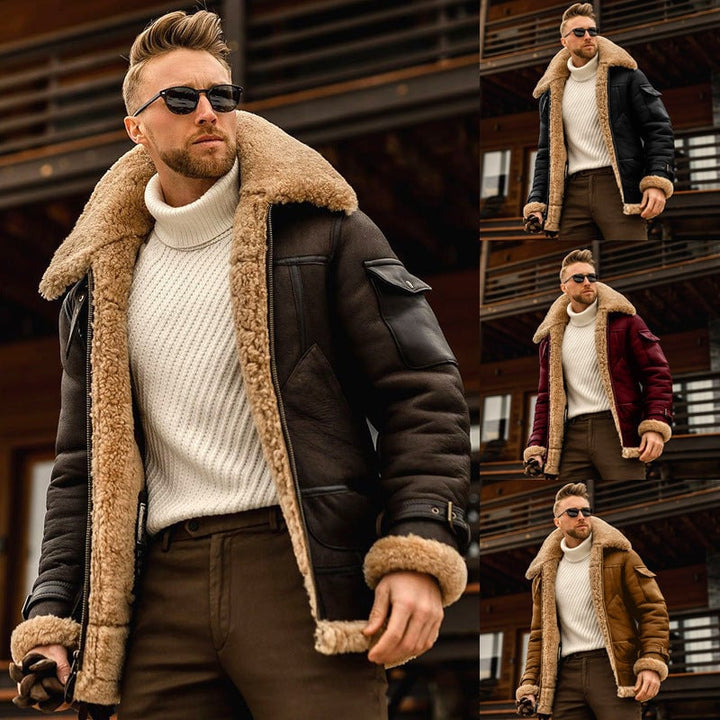 Winter Jacket Mens Military Fleece Warm Jackets Male faux Collar Coats Army Tactical Jacket Image 1