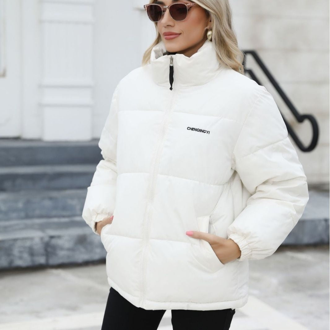 Winter Coat Women Casual Windproof Down Cotton Coat Warm Thickened Jacket Solid Outwear All-match Loose Tops Clothing Image 6