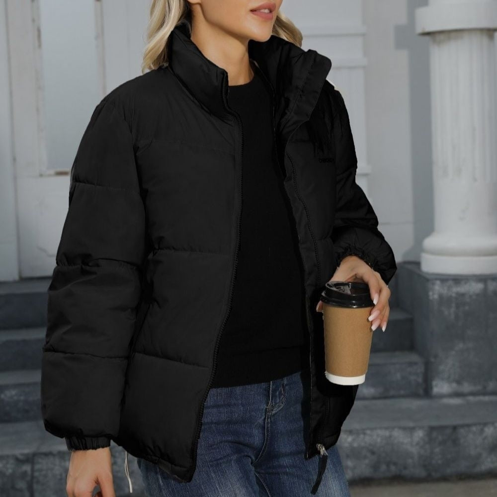 Winter Coat Women Casual Windproof Down Cotton Coat Warm Thickened Jacket Solid Outwear All-match Loose Tops Clothing Image 1