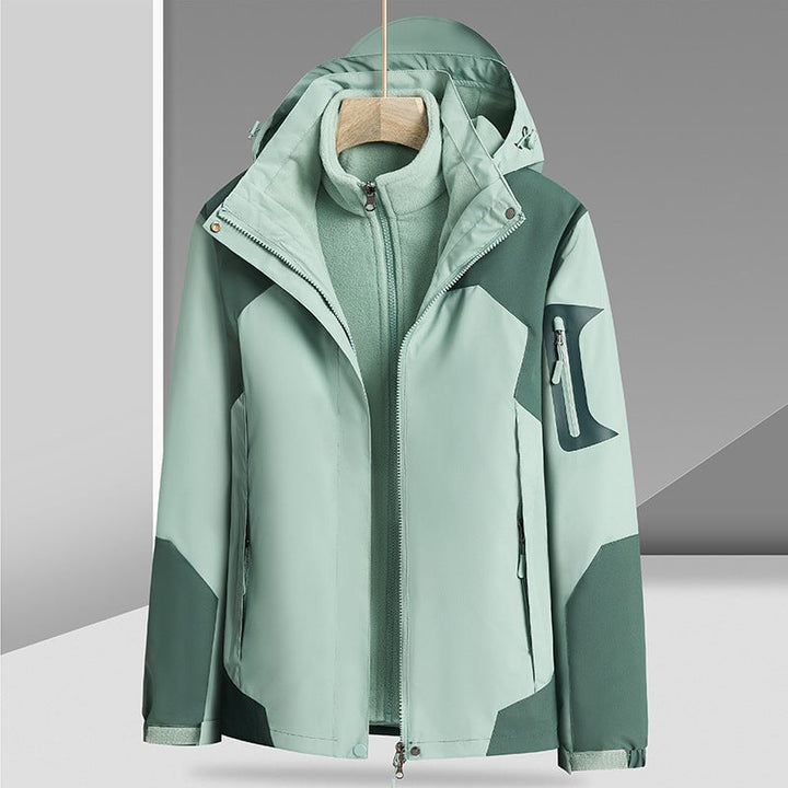 Three-in-one Removable Liner With Velvet Thickening Windproof Waterproof Jacket Image 1