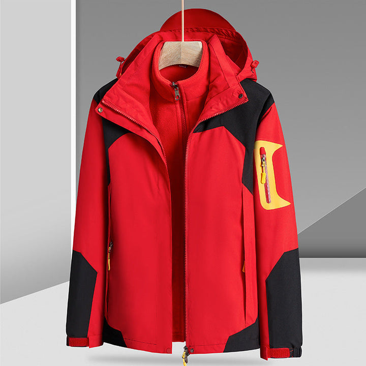 Three-in-one Removable Liner With Velvet Thickening Windproof Waterproof Jacket Image 10