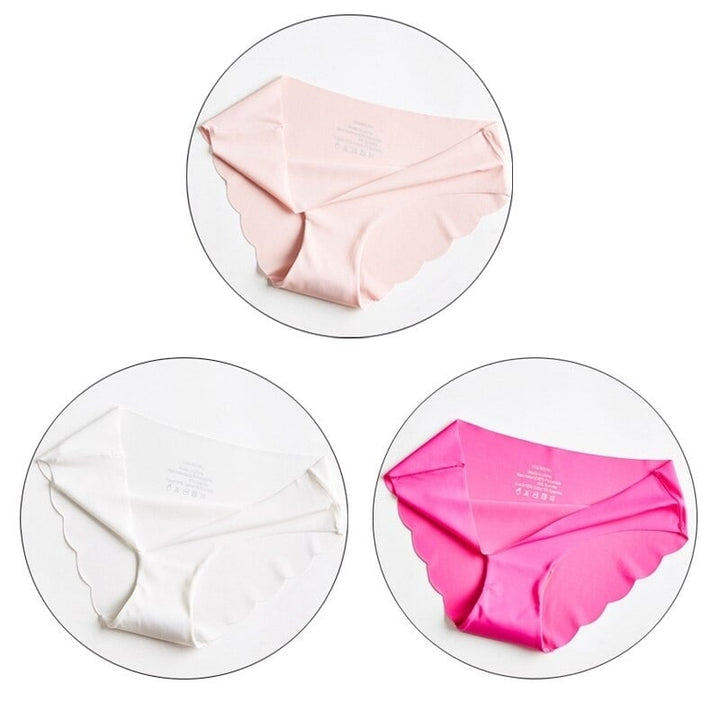 Women Fashion 3PC Seamless Panties Ultra-thin Underwear Comfort Intimates Lingerie Low-Rise Female briefs Image 8