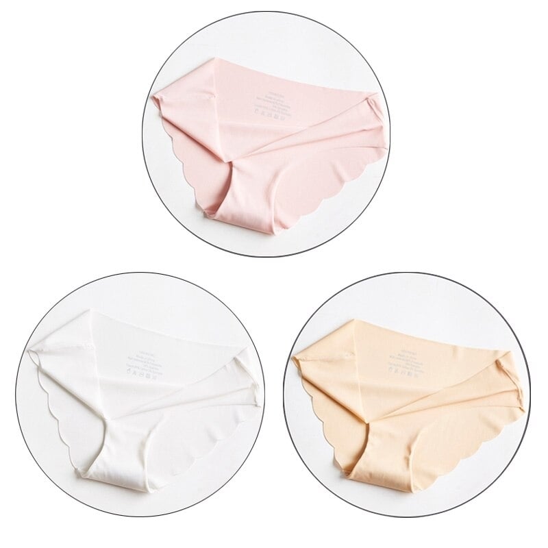 Women Fashion 3PC Seamless Panties Ultra-thin Underwear Comfort Intimates Lingerie Low-Rise Female briefs Image 10