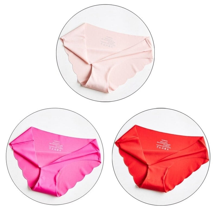 Women Fashion 3PC Seamless Panties Ultra-thin Underwear Comfort Intimates Lingerie Low-Rise Female briefs Image 11