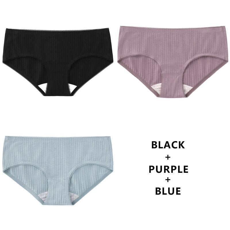 Women Fashion 3PCS/Set Panties Underwear Seamless Plus Size Briefs Low-Rise Soft Panty Underpants Female Lingerie Image 10