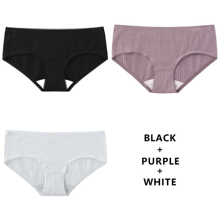 Women Fashion 3PCS/Set Panties Underwear Seamless Plus Size Briefs Low-Rise Soft Panty Underpants Female Lingerie Image 11