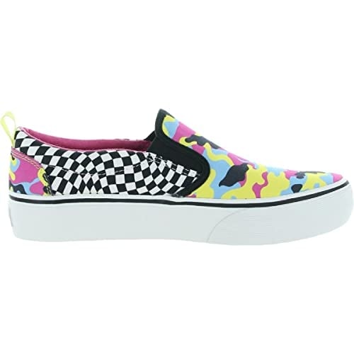 Skechers Womens Punkrose Voltd - Anything Goes Camo Slip On Sneaker White/Black/Multi - 148010-WBMT WHITE/BLACK/MULTI Image 1