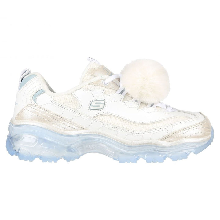 Skechers Womens DLites Crystal - Let it Snow White/Light Blue - 149258-WLB WHITE/LIGHT BLUE Image 1