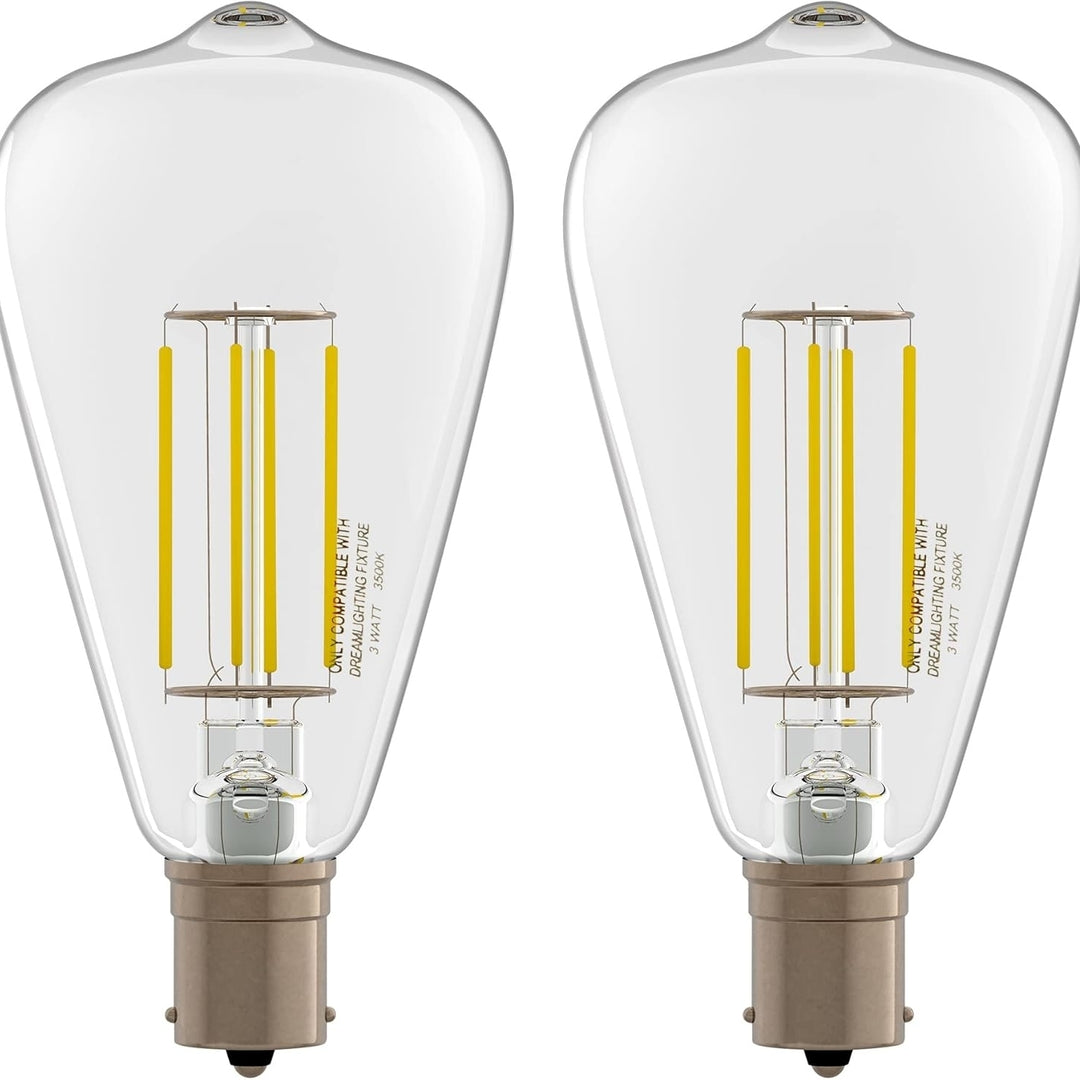 Dream Lighting 12V LED Edison Bulb 3W Pure White 4000K Pack of 2 Dimmable Image 1