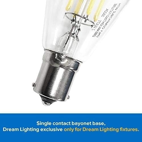 Dream Lighting 12V LED Edison Bulb 3W Pure White 4000K Pack of 2 Dimmable Image 4