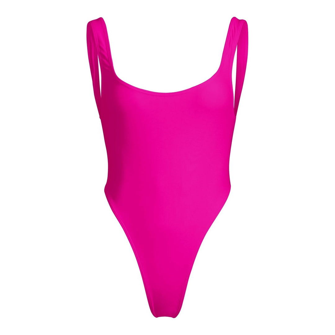 Nolita One Piece Swimsuit Grenada Hot Pink High-Cut Leg Ultra-High Waist Size S Image 4