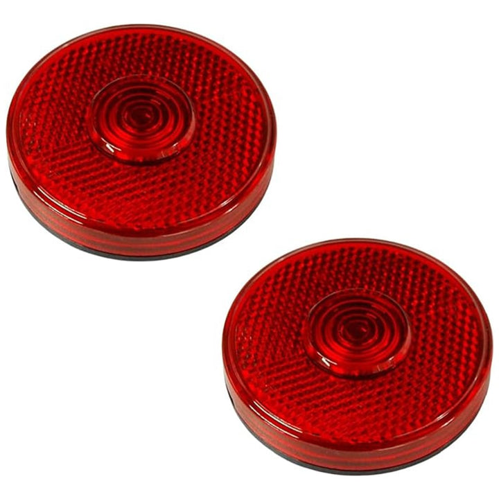 2PCS 12V Red LED Round Marker Clearance Lights Waterproof for Trailer Truck Image 2