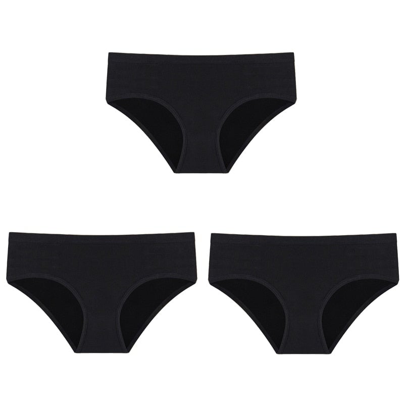 Women Fashion 3PCS/Set Panties Underwear Solid Color Briefs Low-Rise Soft Panty Underpants Female Lingerie Image 4