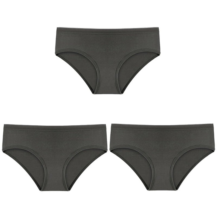 Women Fashion 3PCS/Set Panties Underwear Solid Color Briefs Low-Rise Soft Panty Underpants Female Lingerie Image 7