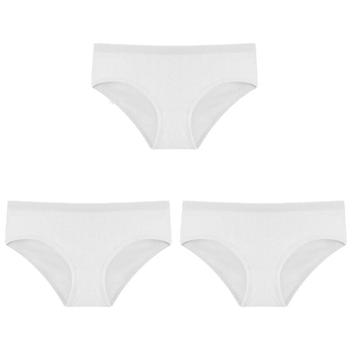 Women Fashion 3PCS/Set Panties Underwear Solid Color Briefs Low-Rise Soft Panty Underpants Female Lingerie Image 8