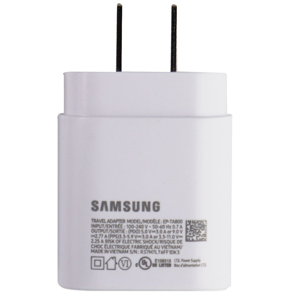 Samsung USB-C (Type C) Super Fast Wall Charger Travel Adapter - White (EP-TA800) Image 2