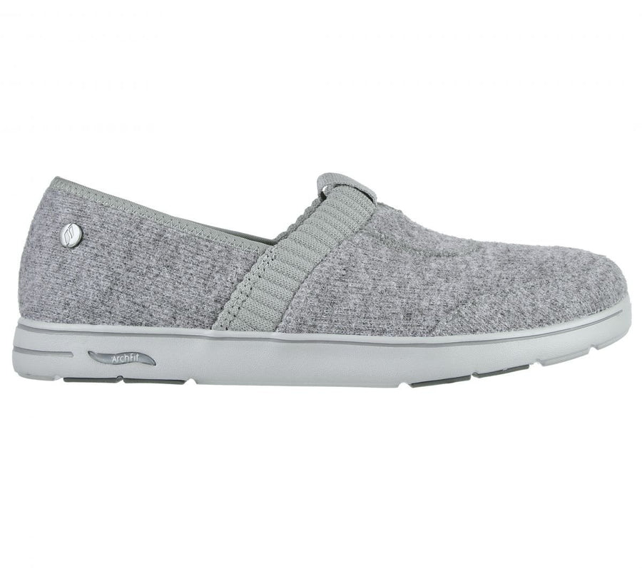 Skechers Womens Arch Fit Lounge - Be Calm Slip-On Charcoal - 175166-CHAR CHARCOAL Image 1