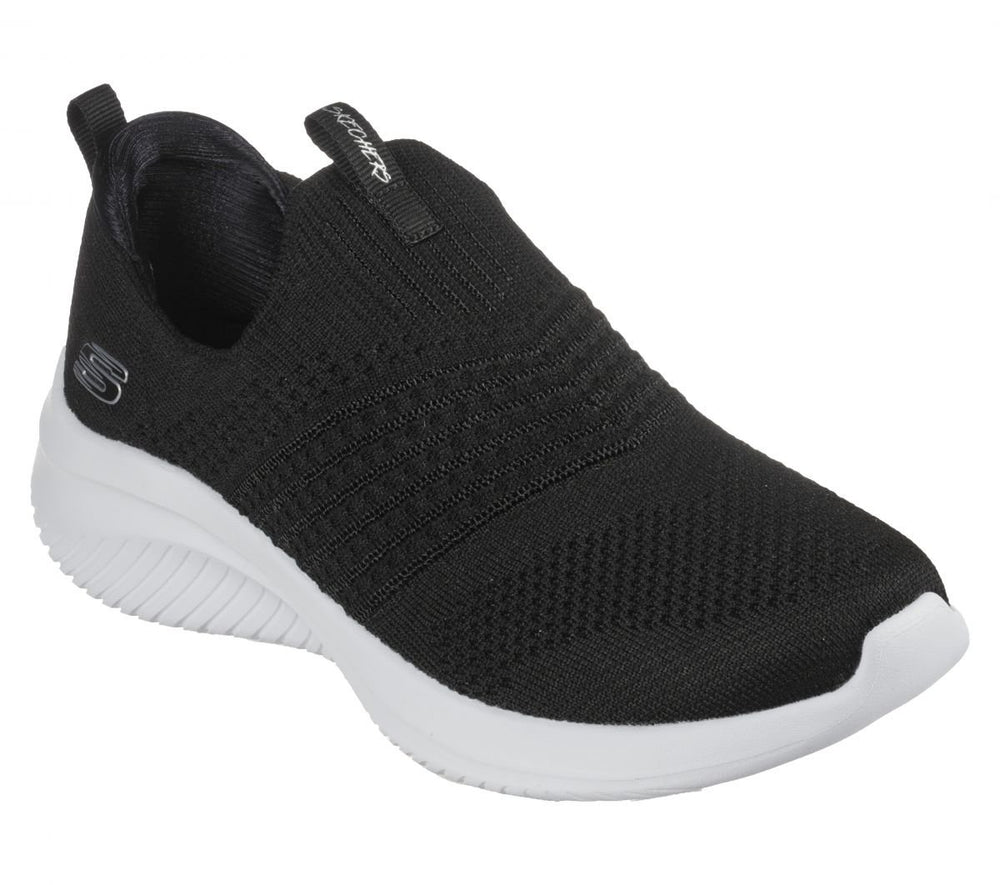 Skechers Womens Ultra Flex 3.0 - Classy Charm Sneaker Black/White - 149855-BKW BLACK/WHITE Image 2